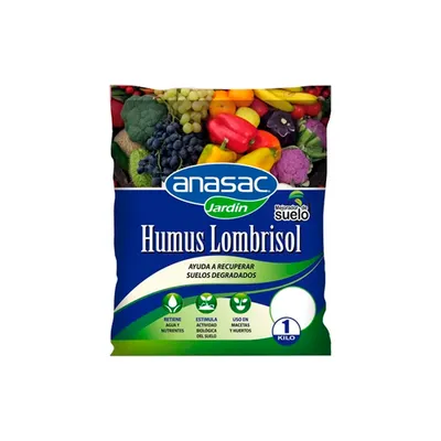FERTILIZANTE HUMUS LOMBRISOL ANASAC 1 KG