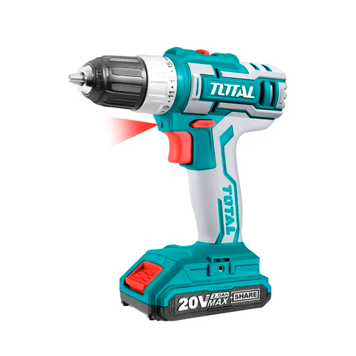 TALADRO ATORNILLADOR INALÁMBRICO 20V TOTAL TDLI2002