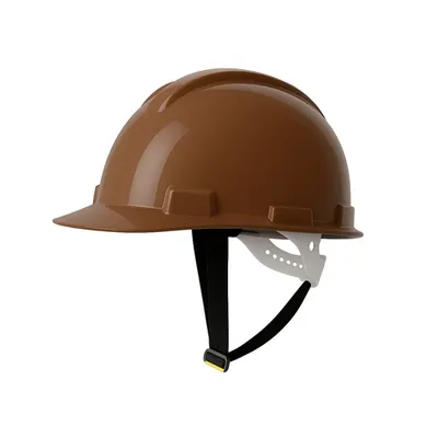 CASCO SEGURIDAD CAFÉ PLÁSTICO