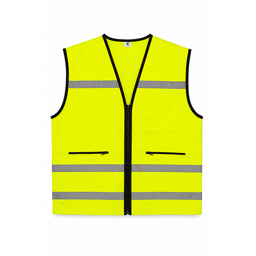 CHALECO GEOLOGO F.ARCAM GABARDINA C/FORRO AMARILLO FLUOR CON RIBETE NEGRO