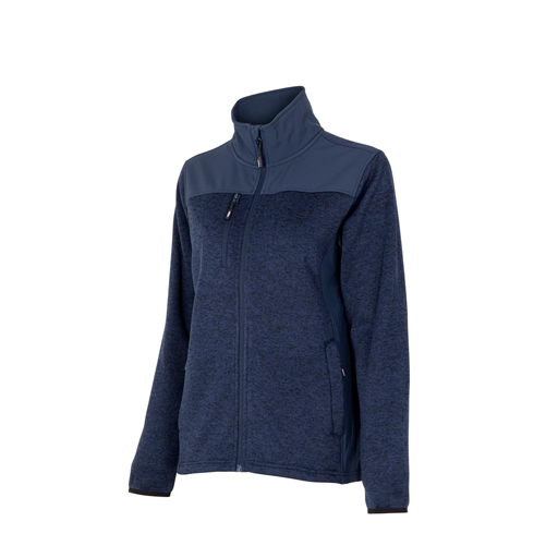 Chaqueta Knit Fleece Manga Larga Mujer