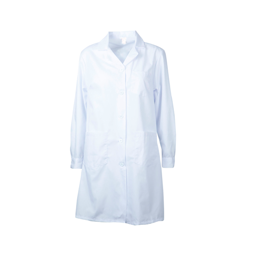 DELANTAL F.ARCAM GABARDINA BLANCO BOLSILLO-BOTONES