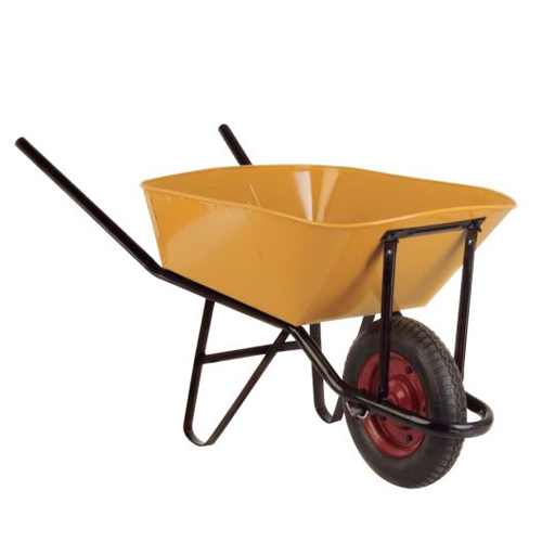 CARRETILLA CONCRETERA 90 LTS  C/RUEDA AMARILLA 350