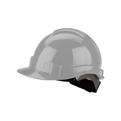 CASCO SEGURIDAD GRIS PLÁSTICO